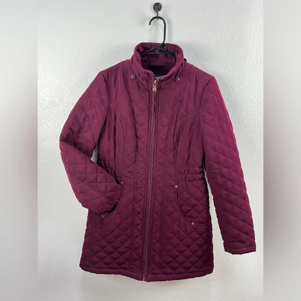 Liz Claiborne Women's Lightweight burgundy Quilted Jacket With Out Hood Sz S